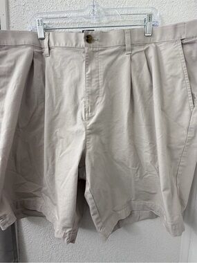 Croft & Barrow Pleated Khaki Chino Shorts - Men's Size 50 - Big & Tall